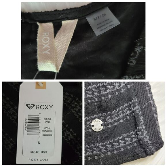 NWT|Roxy By My Side Black Sleeveless Romper, SMALL - Picture 7 of 8